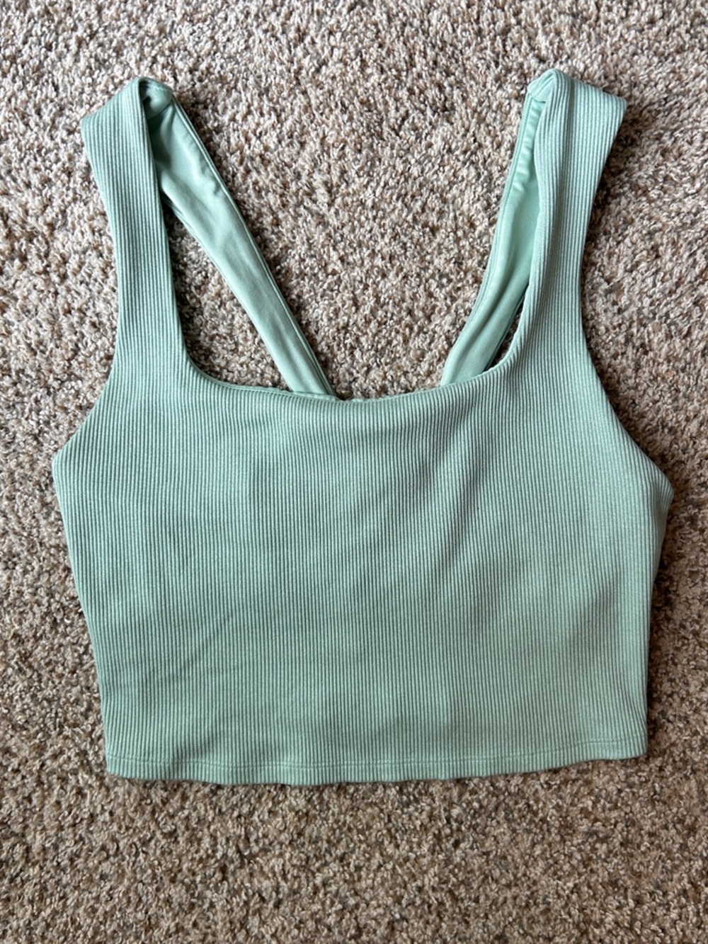 ALO Yoga Ribbed Scoop Bralette - Mint